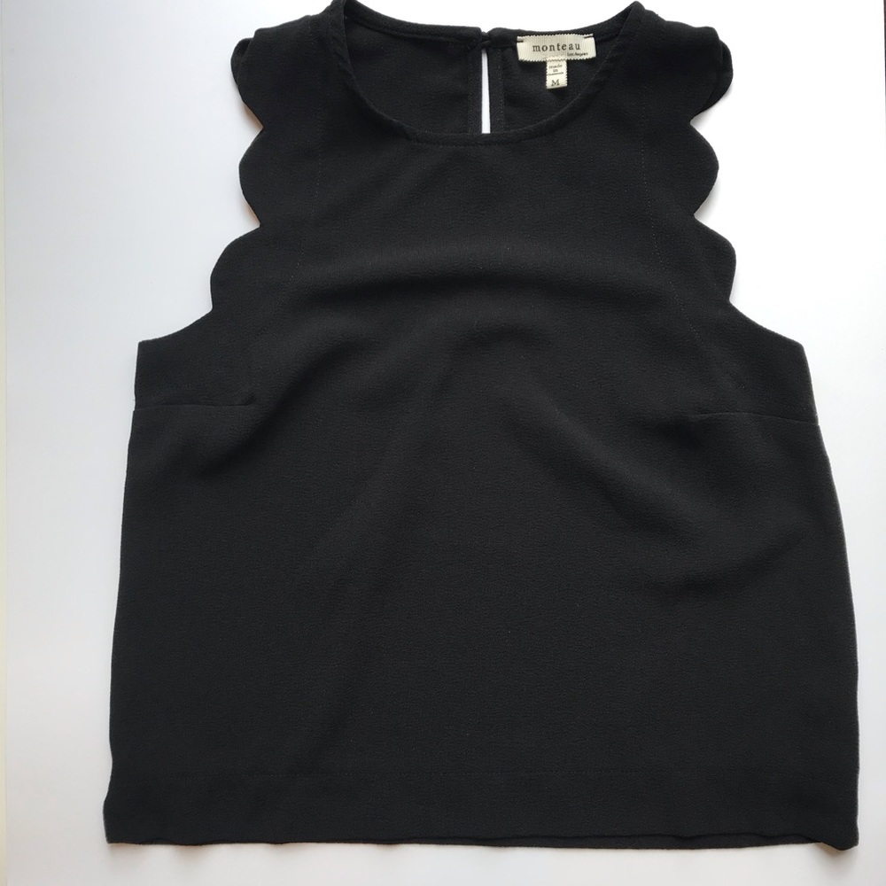 Monteau Black Sleeveless Top